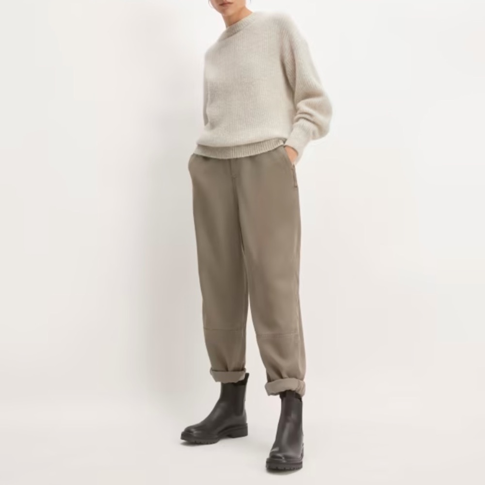 Everlane alpaca oversized sweater, almond